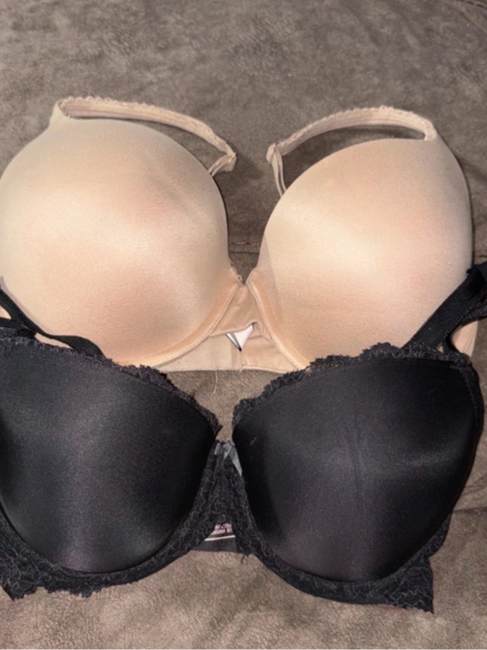 Victoria's Secret Smooth T-Shirt Bras - Black and Nude